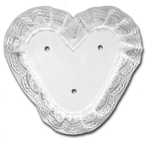 8 inch Lace Heart Mum Back