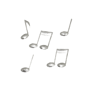 Plastic Music Note Charms